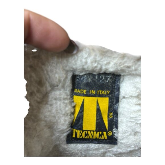 Vintage Tecnica Goat Fur Embroidered Floral Boots Black /  Brown Women's Size 38 - Picture 9 of 9